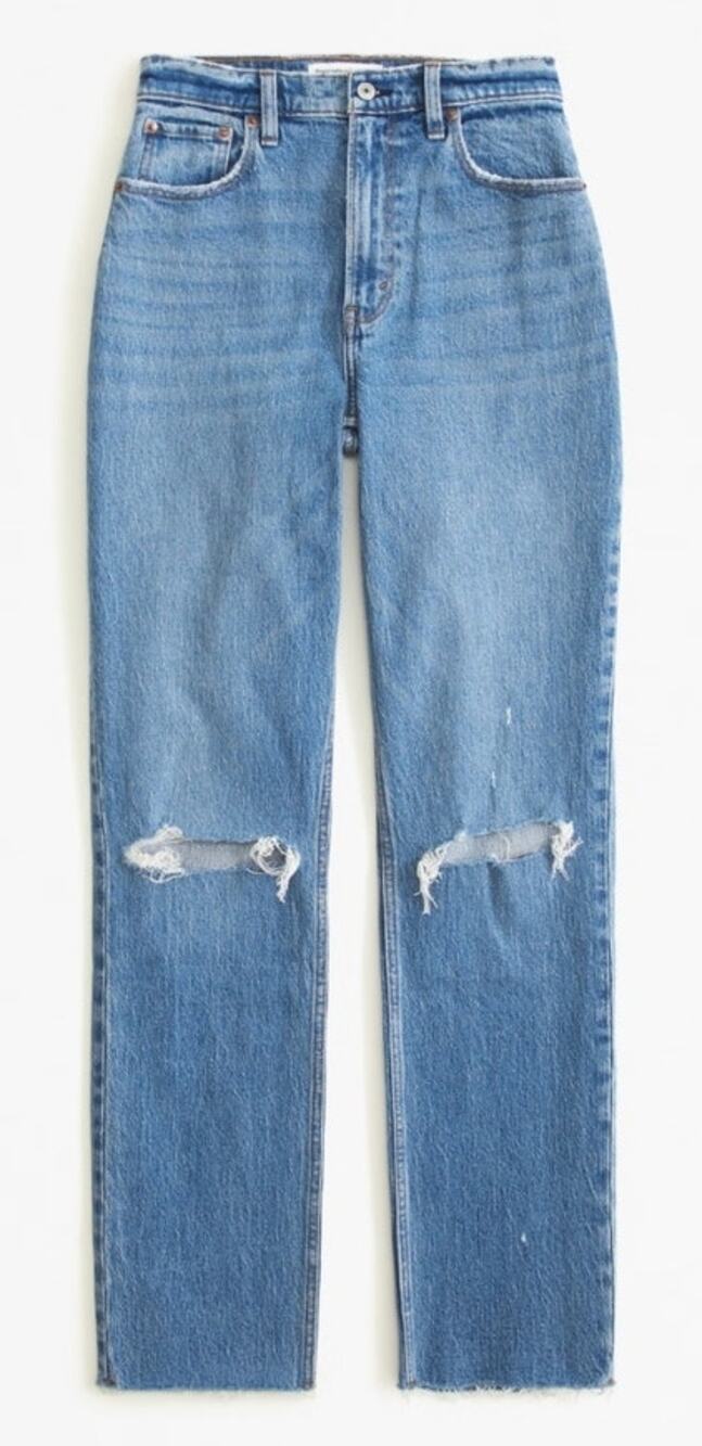 Abercrombie & Fitch 37/ 24 Short The 90's Straight Ultra High Rise Jeans NEW